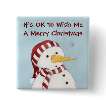 First Snowflake It's Ok Button by 13BlackCatsDesigns First Snowflake It's Ok Button