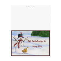 Erstes Schneeflocke-Tabellen-Zelt postkarten by 13BlackCatsDesigns Erstes Schneeflocke-Tabellen-Zelt postkarten