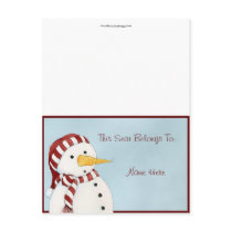 First Snowflake Table Tent postcards