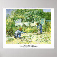 First Steps 1890 Vincent van Gogh (1853-1890) Print