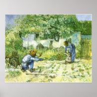 First Steps 1890 Vincent van Gogh (1853-1890) Poster