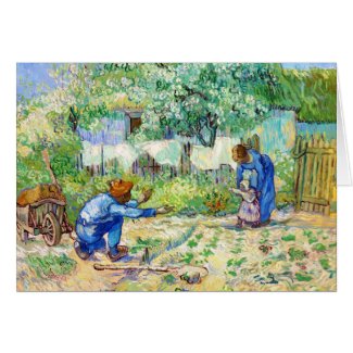 First Steps (after Millet) Vincent van Gogh art Card