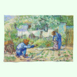 First Steps (after Millet) Vincent van Gogh art kitchen towels