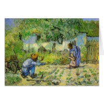 First Steps by Vincent van Gogh Greeting Cards