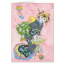First steps kitty note card