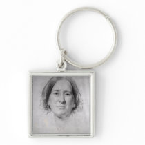 First Study for the Portrait of George Eliot Keychain