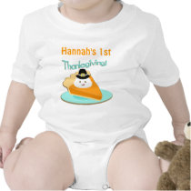 First Thanksgiving Pilgrim Pie Baby Bodysuit / Tee t-shirts by jamiecreates1 First Thanksgiving Pilgrim Pie Baby Bodysuit / Tee t-shirts