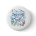 First Time Grandma Baby Boy buttons by familymembers First Time Grandma Baby Boy buttons