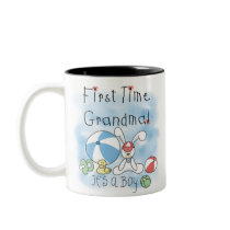 First Time Grandma Baby Boy Mugs