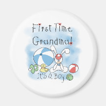 First Time Grandma Baby Boy Refrigerator Magnets