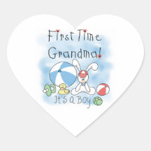 First Time Grandma of Boy Gifts Sticker