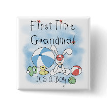 First Time Grandma of Boy Tshirts and Gifts Button