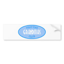 First Time Grandmas Club (Blue) bumper stickers by LushLaundry First Time Grandmas Club (Blue) bumper stickers