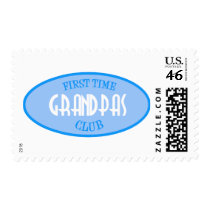 First Time Grandpas Club (Blue) Postage Stamp