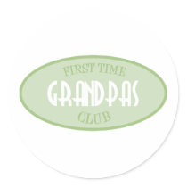 First Time Grandpas Club (Green) stickers by LushLaundry First Time Grandpas Club (Green) stickers