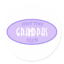 First Time Grandpas Club (Purple) stickers by LushLaundry First Time Grandpas Club (Purple) stickers