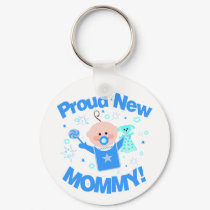 First Time Mom of Baby Boy Keychain by jamiecreates1 First Time Mom of Baby Boy Keychain