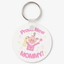 First Time Mom of Baby Girl Keychain by jamiecreates1 First Time Mom of Baby Girl Keychain