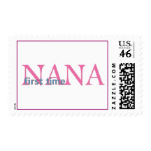 First Time Nana Postage Stamps