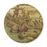 First Wave at Omaha by Ken Riley Refrigerator Magnet