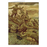 First Wave at Omaha by Ken Riley World War II Greeting Card