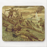 First Wave at Omaha by Ken Riley World War II Mousepads