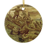 First Wave at Omaha by Ken Riley World War II Christmas Tree Ornament