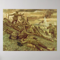 First Wave at Omaha by Ken Riley World War II Posters