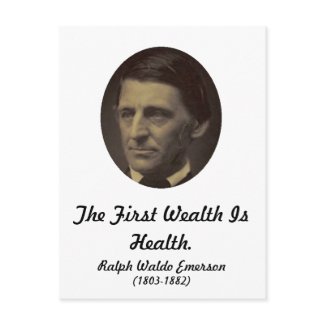 First Wealth is Health postcard