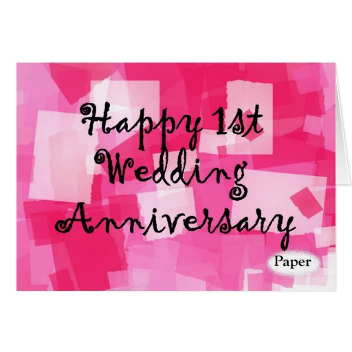 First Wedding Anniversary Greeting Card First Wedding Anniversary Greeting Card
