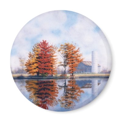 "First Week in October" by Conrad Mieschke Fridge Magnet by VisualArtsBrampton