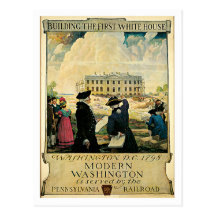 First White House Washington D.C. 1798 Poster Art Post Card