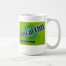 fiscal cliff on the edge mug
