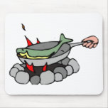 Fish and a Campfire mousepads