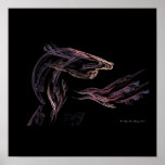 Fish and Birds Fractal by Kitty Ann Print