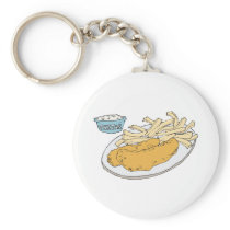 fish and chips key chain