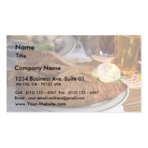 Fish And Chips With A Pint Of Cider Business Card Template