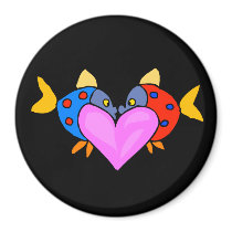 Fish and Hearts Magnet