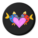 Fish and Hearts Magnet