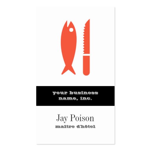 Fish and Knife Business Card Templates (front side)