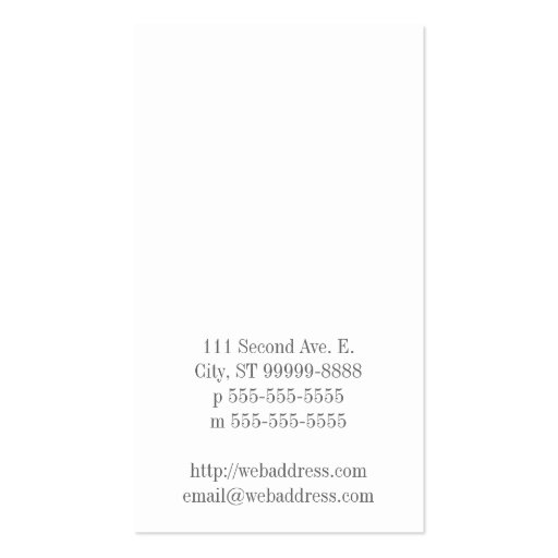 Fish and Knife Business Card Templates (back side)