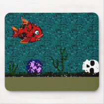 Fish and Skull mousepads by azac69 Fish and Skull mousepads