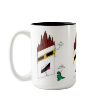Fish and the Mighty Godzilla coffee cup mugs by fishandthecrawdaddys Fish and the Mighty Godzilla coffee cup mugs