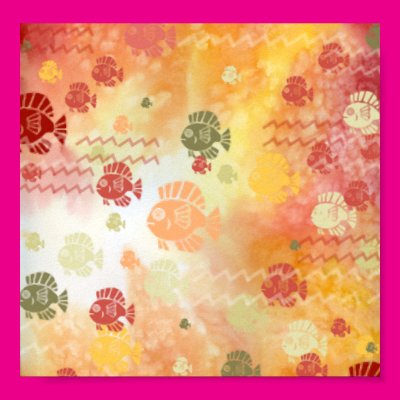 Fish and Waves in Red Poster Zazzle_print Fish and Waves in Red Poster Zazzle_print
