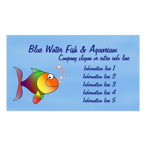 Fish Aquarium Business Card (front side)