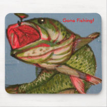 Fish art 056, Gone Fishing! mousepads by ajsuri Fish art 056, Gone Fishing! mousepads