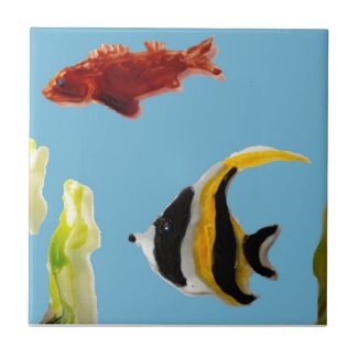 Fish Art swimming in the sea Tiles