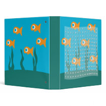 Fish Background with Multiplication Table 3 Ring Binder