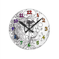 Fish-Bird Monster Clock wall clocks