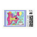Fish Birthday Postage Stamps